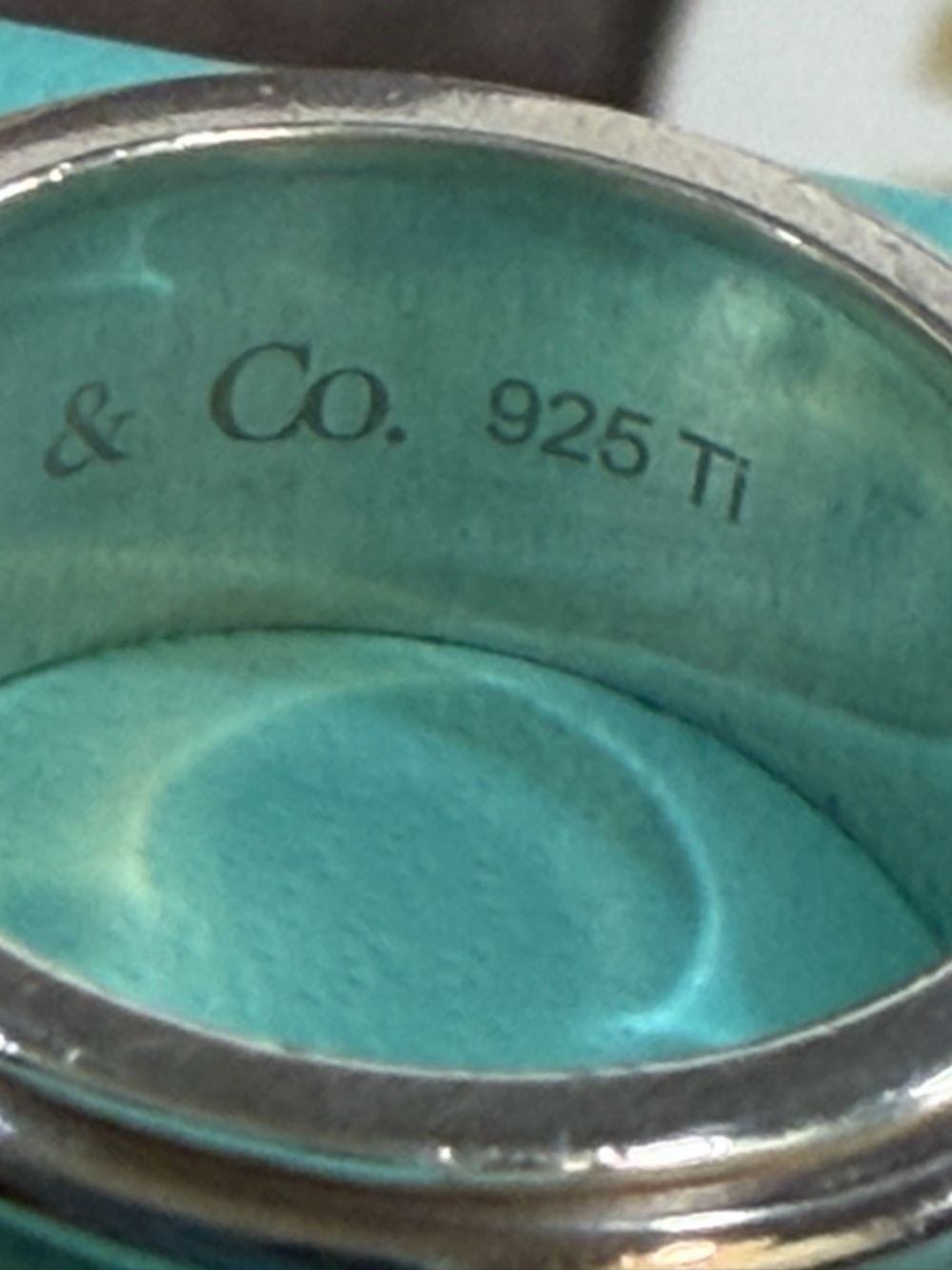 💍Tiffany & Co. 1837 Concave Vintage Sterling Silver 925 & Titanium Ring Sz 4.5 🎀 - Picture 4 of 15